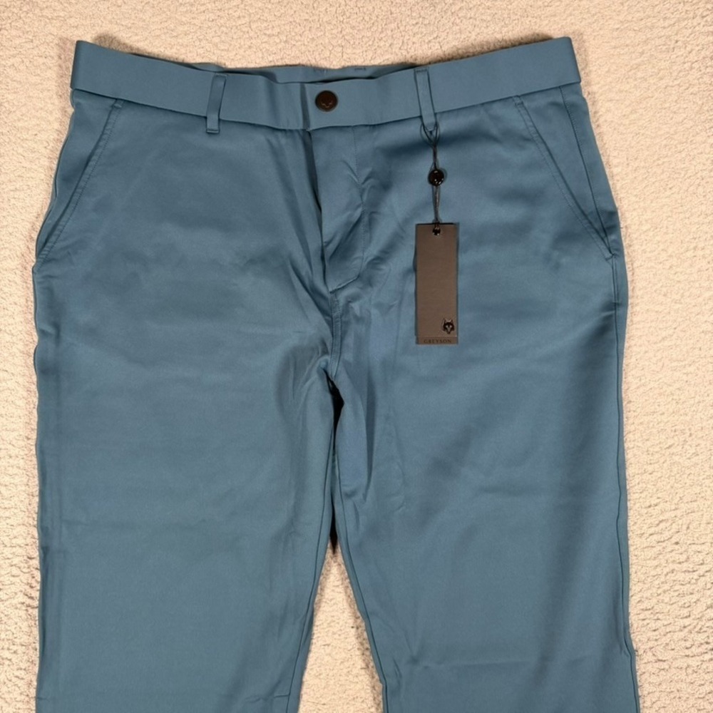Greyson Pants Mens 36x32 Storm Blue Sequoia Trousers Golf Stretch Preppy NWT